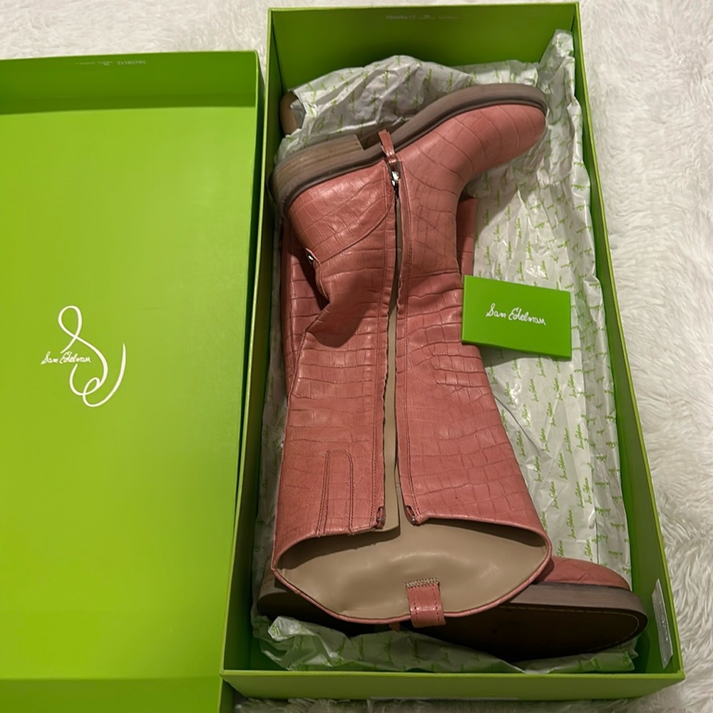 Sam Edelman Tall pink boots 7.5